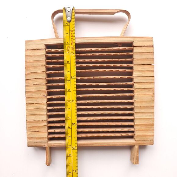 Bamboo Ginger Grater Vintage 5.5” x 6.5” Rustic Decor Farmhouse Garlic Zest - Picture 8 of 11
